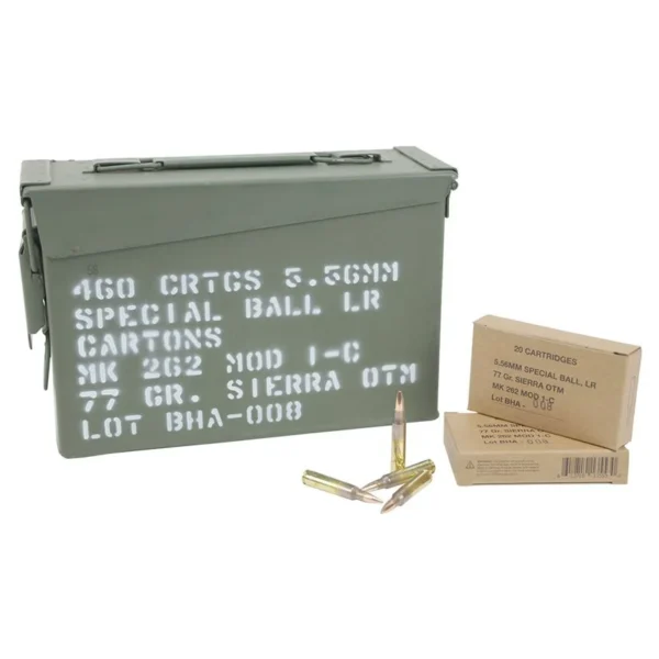 Black Hills MK262 MOD 1-C, MIL Pack 77gr 5.56 (460 rds)