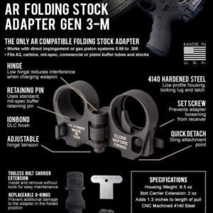 Law Tactical AR Folding Stock Adapter Gen 3-M